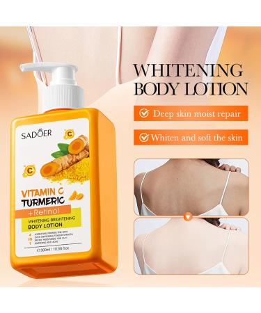 Vitamin C Brightening Moisturizer Cream Natural Turmeric Body Lotion with Retinol Anti-Aging Firming Daily Care Cream for Face and Body Regenerating and - Buy Online on GoSupps.com