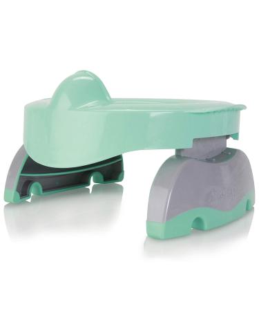 Kalencom Potette Plus Premium 2 in 1 Travel Potty and Toilet Seat Trainer Ring with Built in Pee Guard and Easy-Grip Handles (Teal/Gray) - Buy Online on GoSupps.com