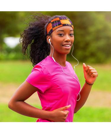 Canlierr African Headband Set - 10 Boho Print Turbans for Women & Girls, Wide Elastic Yoga Headband for Sports & Hair Accessories (Chic Patterns) - Buy Online on GoSupps.com