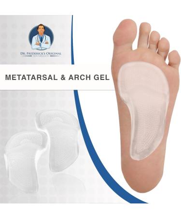Dr. Frederick's Original Self-Adhesive Metatarsal and Arch Support Gel Pads (Large) - 2 Pieces - Ball of Foot Cushions for Plantar Fasciitis - W8.5-11.5 | M7.5-11 - Buy Online on GoSupps.com