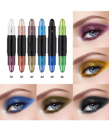 Highlight Pen Portable Pearlescent Glitter Eye Shadow Stick Double Ended Eyeshadow Pen for Eye Makeup Profile Pen (Color : E) - Buy Online on GoSupps.com