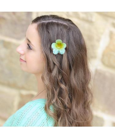 Flower Clips for Thick Hair Flower Clips - Hawaiian Flower Clips with Strong Hold Stylish Hair Clips with Strong Hold Flower for All-Day Wear Hair Accessories for Thick Thin Hair Colour gradient light blue - Buy Online on GoSupps.com