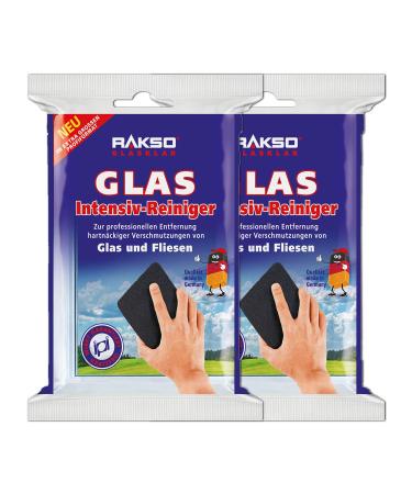 Rakso glass intensive cleaner-2 disc cleaner 2x1 pieces made of stainless steel wool scratch-free glass cleaner & tile cleaner for wall/floor cleaner 2 pieces