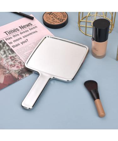 YCHMIR Hand Mirror - Electroplate Silver Square Hand Held Mirror 5 x 9.1 inch - Buy Online on GoSupps.com