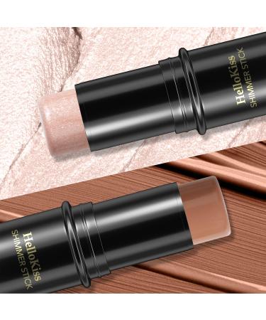 KTouler Contour Highlighter - 3 Colors - Makeup Stick - Cream Blush - Bronzer - Highlighting Shade - Long Lasting and Waterproof - Makeup Stick for Cheek Lips Eyes - Buy Online on GoSupps.com