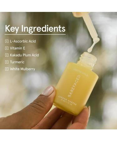 Barefaced Liquid Gold 1 Fl Oz - 15% Vitamin C Serum with Hyaluronic Acid & Vitamin E for Anti-Aging and Hydration Antioxidant Formula Reduces Dark Spots Acne & Wrinkles - Buy Online on GoSupps.com