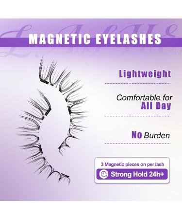 Magnetic Lashes 2 Pairs Reusable Magnetic Eyelashes with Applicator No Glue Magnetic Eye lashes Natural Look without Eyeliner Magnetic Lashes Kit(magnetic lashes-DWSP+N07) CX-DWSP+N07 - Buy Online on GoSupps.com