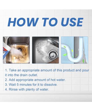 Pipe Dredging Agent 260g Sewer Dredging Agent Sink Dredging Agent Powerful Sink and Drain Cleaner Multifunction Powerful Pipe Dredging Agent Powder for Kitchen Sewer Toilet Clogging Cleaner (1) - Buy Online on GoSupps.com