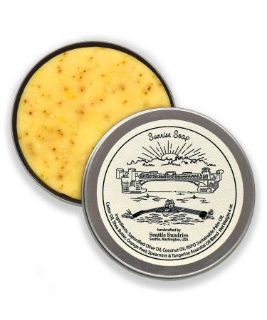 Seattle Sundries | Refreshing Citrus Mint Soap for Women & Men - 1 (4oz) Moisturizing Shea Butter Bar Soap in a Low Waste Travel Tin - Sports Team Gift Idea
