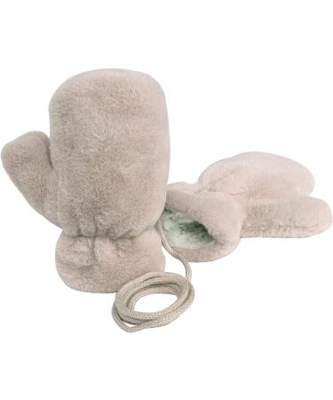 MoonLove Kids Warm Hangable Gloves Full Finger Soft Skin-Friendly Comfortable Plush Mittens Baby Toddler Infant Winter Mitten with String Windproof Coldproof Hanging Neck Hand Warmer White - Buy Online on GoSupps.com