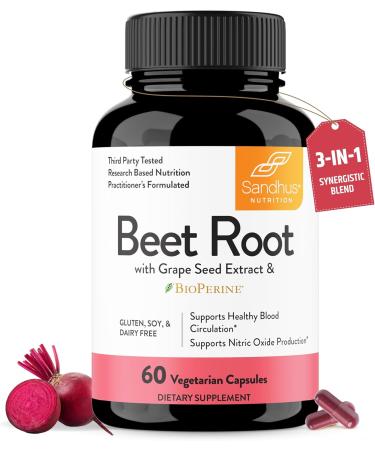 Sandhu's Blood Sugar Complex Bundle with Beetroot Powder Capsules (60 Count Each) | Supports Overall Wellness for Men & Women - Buy Online on GoSupps.com