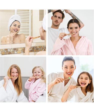 Jinpojun Bamboo Toothbrushes - 6 Pack Nano Brush BPA Free Eco-Friendly Biodegradable & Compostable Packaging (Black & White) - Buy Online on GoSupps.com