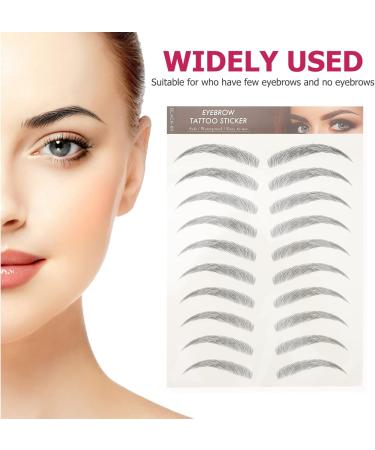  SOLUSTRE SOLUSTRE 12 Sheets Eyebrow Tattoo Stickers Waterproof Eyebrow Transfers Exfoliating Stickers for Women and Girls - Buy Online on GoSupps.com