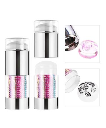 DouborQ 6Pcs French Tip Nail Stamp + Clear & White Double Stamper | 12Pcs Scraper | Nail Art Jelly Stamper for Manicure | DIY Designs - 18 Piece Set - Buy Online on GoSupps.com