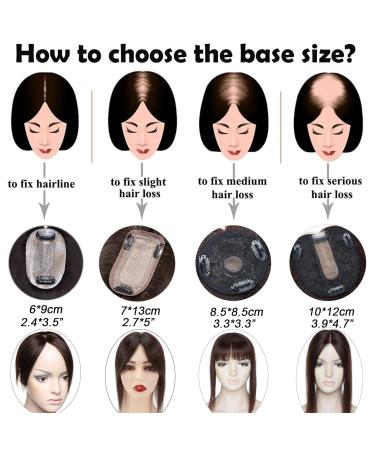 Buy Sego Hair Part Topper - Remy Real Hair Clip In Extensions for Women - Light Brown #6 - 40cm 50g - Thicker 130% Density - Buy Online on GoSupps.com