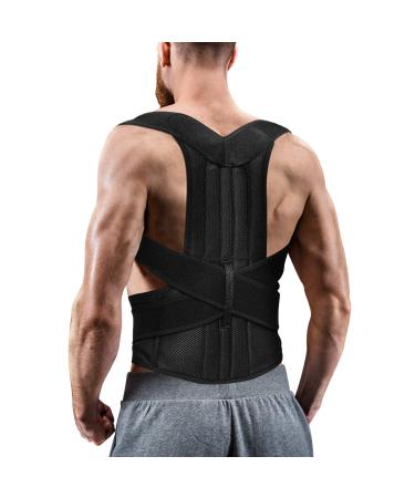 Back Brace Posture Corrector for Women and Men, Back Braces for Upper and Lower Back Pain Relief, Adjustable and Fully Back Support Improve Back Posture and Lumbar Support(L, 35.5"-41.5" Waist) Large (Pack of 1)