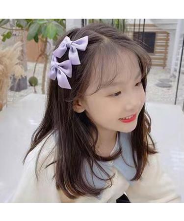 KERTFGOKU Hair Bows Clips for Girls - Non-Slip Cotton Hair Ribbon 2 PCS Set for Infant & Toddler - Light Blue - Baby Girls Hair Accessories - Buy Online on GoSupps.com