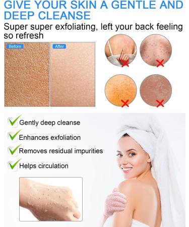 African Net Sponge Exfoliating Gloves Set 2 African Bath Sponge Long Net Exfoliating Body Scrubber and 4 Wash Gloves for Shower (Blue and Black) - Buy Online on GoSupps.com