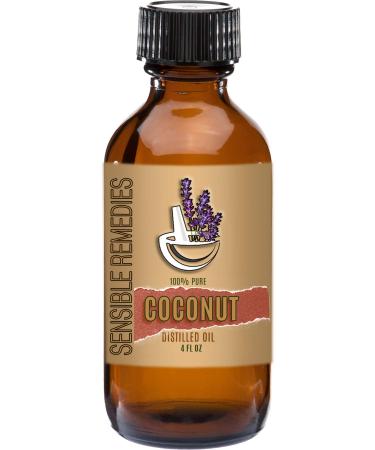 Sensible Remedies Coconut (Virgin) Oil 100% Pure and Natural Distilled 4 fl oz