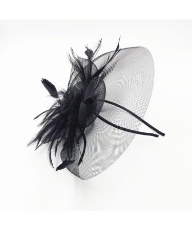 Jzk Vintage Flower Fascinator Headband & Clip - Elegant Spring Hair Accessories for Weddings & Cocktail Parties (Black Veil) - Buy Online on GoSupps.com
