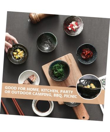 OUNONA 5 Pcs Seasoning Dish Ceramic Sauce Bowl Small Bowls for Dips Dipping Serving Bowls Sauce Dish Side Dish Small Sauce Ceramic Sauce Plate Japanese Mini Ceramics Vinegar re-usable 9X9X3.5CM Assorted Color - Buy Online on GoSupps.com