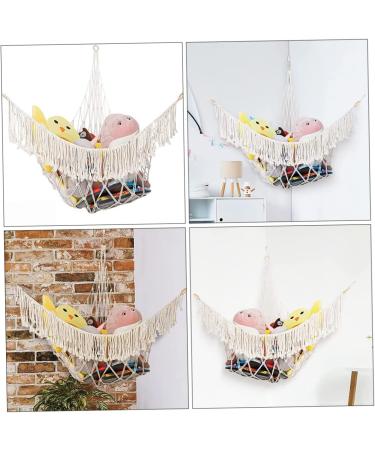Magiclulu Yoga Ball Stand & Plush Toy Hammock - White Cotton Network for Kids' Storage & Play - Buy Online on GoSupps.com