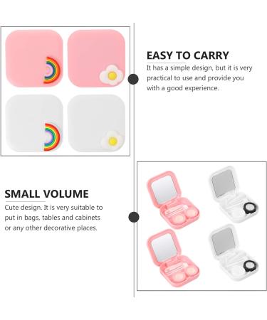 Exceart 4PCs Colored Contact Lenses Case Kit - Travel Storage Box for Eyes Care - Mini Soak & Holder Container - Buy Online on GoSupps.com