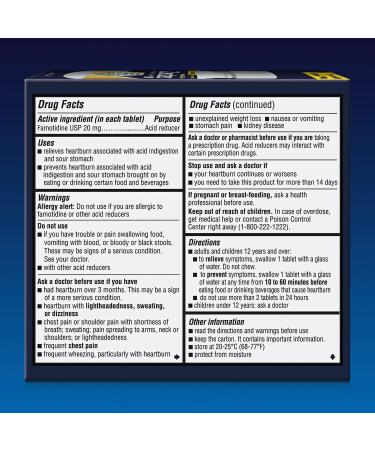 Zantac 20mg Digestive Health Tablets - 90ct | Fast-Acting Relief | Heartburn & Acid Indigestion Support - Buy Online on GoSupps.com