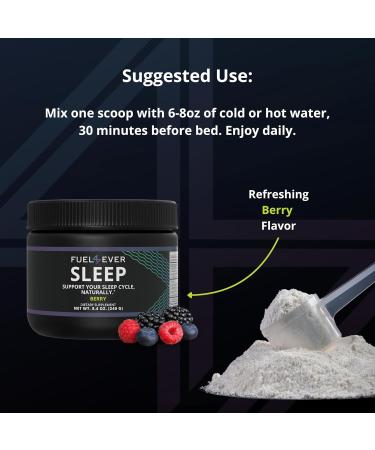 Fuel 4 Ever Sleep | Support Your Sleep Cycle Naturally with Magnesium with Glycine | Berry Flavor | 30 Servings - Buy Online on GoSupps.com