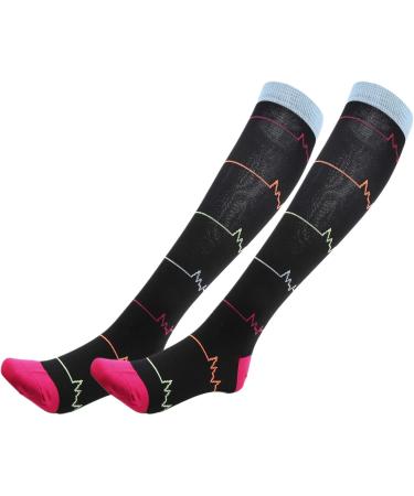 Jerliflyer Compression Socks - Breathable Black Lightning Sports Stockings for Optimal Calf Care | Elastic Acrylic Fiber International Shipping Available - Buy Online on GoSupps.com