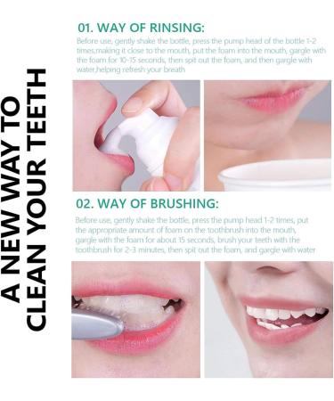 Probiotics Bright Whitening Teeth Mousse | Herbal Oral Repair & Deep Cleaning Mouthwash Foam - 3PC Set for Fresh Breath - Buy Online on GoSupps.com