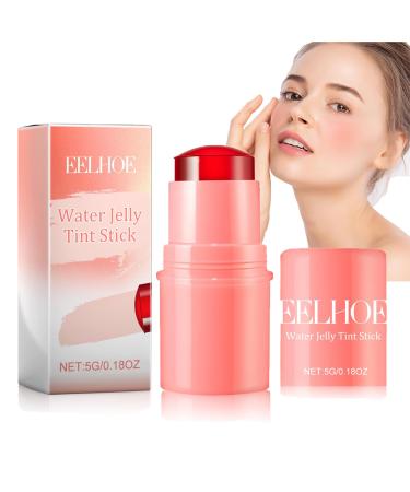 Generic Cooling Water Jelly Tint Makeup Lip Tint Jelly Blush Stick Sheer Lip & Cheek Stain - Buildable Watercolor Finish 1 000+ SWIPES Per Stick - Vegan Cruental Free Milk Jelly Tint (Coral)