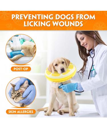 Suplutux Inflatable Hinge Dog & Cat Collar - Comfortable Adjustable Leak Protection for Recovery - XL Yellow - Buy Online on GoSupps.com