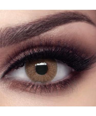 Bella elite colored contact lenses wild honey (dioptria -0.00) -strongly covering monthly lenses for 3 months honey -brown color lenses perfect for dark eyes