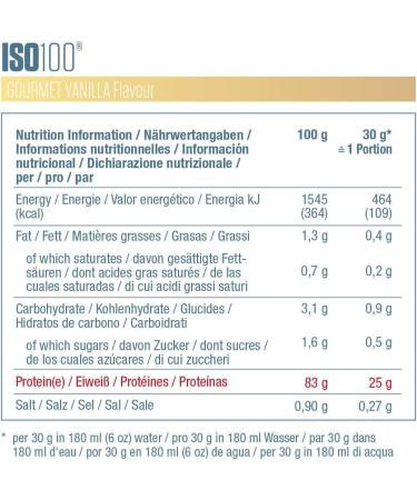 Dymatize ISO 100 Gourmet Vanilla 900g - Premium Whey Protein Hydrolysate & Isolate Powder for Optimal Muscle Recovery | International Shipping Available - Buy Online on GoSupps.com