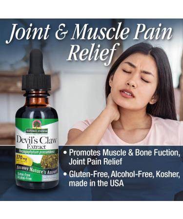 Nature's Answer Devil's Claw Extract - Alcohol-Free 370 mg, 1 fl oz | Natural Pain Relief - Buy Online on GoSupps.com