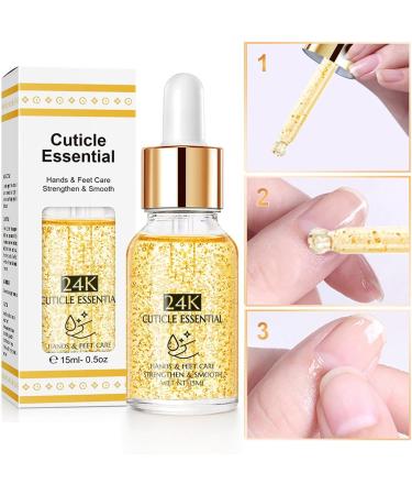 24K Gold Leaf Cuticle Oil Moisturizing Oil for Repaired Dry Damaged Cuticles Vegan Hydrating Nourishing Nail Care Nail Strengthening Oil - Buy Online on GoSupps.com