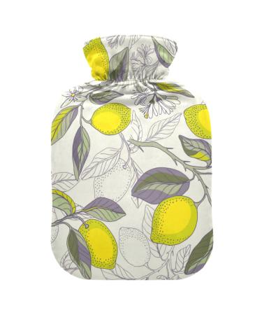 Hot water bottles with cover Lemon hot water bag for pain relief menstrual cramps heating bag 2 liters