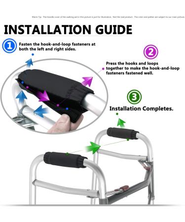 Walker Padded Hand Grip Pads - Washable, One Size, Multiple Colors - WH10 - Buy Online on GoSupps.com