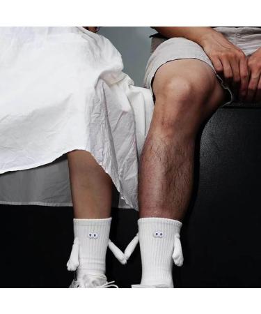 Funny Magnetic Suction Cup 3D Doll Couple Socks - Unisex Medium Black+white - Buy Online on GoSupps.com