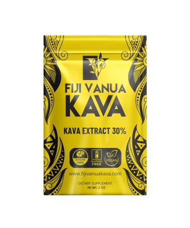 Fiji Vanua Kava 30% Kava Extract Powder High-Potency Water-Soluble Kava Drink Powder 2 oz