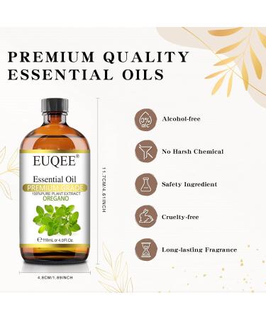 EUQEE Oregano Essential Oil 118ml - Pure Natural Oil for Diffusers and Aromatherapy at Home - Buy Online on GoSupps.com