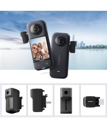 Cynova Insta360 X3 Mic Adapter - Type-C & 3.5mm Audio Ports for Insta360 X3 Camera - External Microphone & Charger Support - Buy Online on GoSupps.com