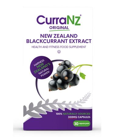 CurraNZ New Zealand Blackcurrant Anthocyanin Extract Supplement (30 Capsules) 30 Count (Pack of 1)