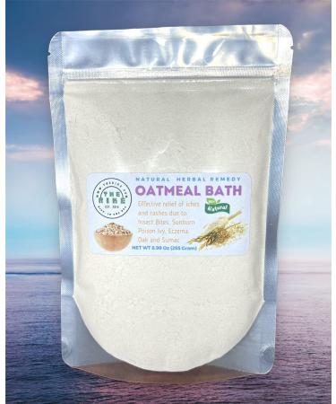255gram Soothing Bath Colloidal Oatmeal Bath soak Organic Natural for Relief of Dry Itchy Irritated Skin Due to Poison Ivy Oak Sumac Eczema Sunburn Rash Insect Bites
