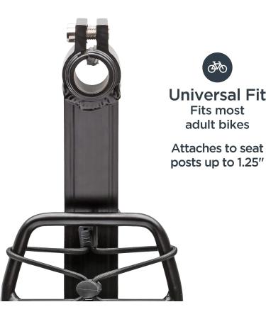 Schwinn Rear Bike Cargo Rack - Durable, 26 lb Capacity, Fits Most Adult Bikes 24-29-Inch Wheels - Center, Side, or No Mounting Points - Bicycle Accessories - Buy Online on GoSupps.com