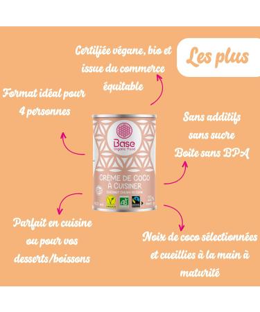 Organic Coconut Cream Without Additives | Fair Trade Vegan | Curry | Dhal | Asian Cuisine | Indian Cuisine | Soup | Desserts - Buy Online on GoSupps.com