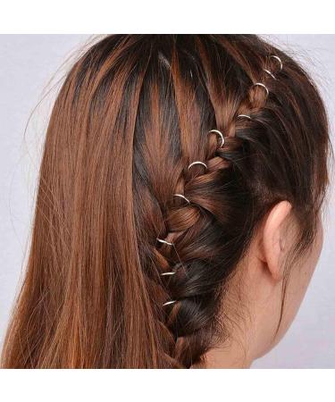 YHEAKNE Boho Tribal Circle Hair Ring Set | Gold Braid Rings & Dreadlock Decorations for Women & Girls - Buy Online on GoSupps.com