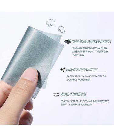 400 Counts Oil Blotting Sheet Blotting Paper for Oily Skin Bamboo Charcoal Oil Control Blotting Sheets for Face Facial Skin Care Make Up Large 9cmx6cm (8) - Buy Online on GoSupps.com