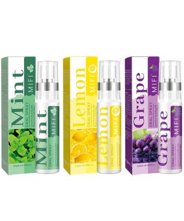 Oral Spray for Bad Breath and Dry Mouth,Mouth Spray Breath Fresheners, Sugar-Free,Fights Bad Breath for Adults, Portable Long Lasting,Dry Mouth Spray (Grape flavor*2Pack) - Buy Online on GoSupps.com